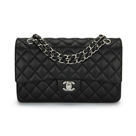 chanel flapback medium black